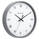 NCW0043PA05A Titan 29.5 cm White Wall Clock: Silent Sweep Technology for Tranquil Living