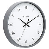NCW0043PA05A Titan 29.5 cm White Wall Clock: Silent Sweep Technology for Tranquil Living