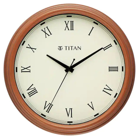NCW0045PA02A Titan Classic Brown Wall Clock