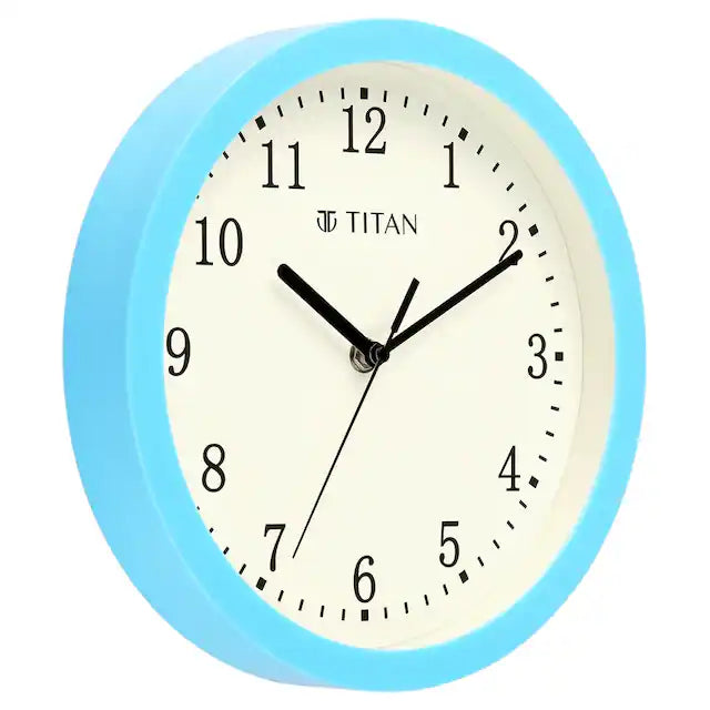 Titan Clock - Buy W0060PA02A Titan Contemporary Blue Wall Clock |Bharat ...