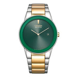 AU1064-85X - Citizen  Axiom  Green Dial  Stainless Steel Watch