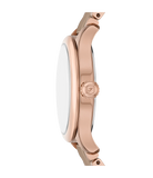 CE1133 FOSSIL -Gilmore Rose Gold-Tone and Brown Ceramic Watch