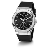GW0491G3 - GUESS Mens Black Silver Tone Multi-function Watch