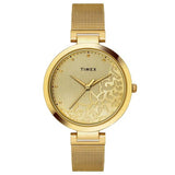 TW000X235-TIMEX WOMEN'S CHAMPAGNE DIAL GOLD CASE