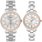 Timex  Silver Dial Round Case Day Date/3 Hands Function Watch -TW00PR274