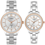 Timex  Silver Dial Round Case Day Date/3 Hands Function Watch -TW00PR274