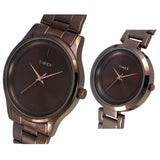 TW00PR295 Timex Premium Quality 3 Hands Pair's Analog Brown Dial Coloured Quartz Watch
