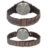 TW00PR295 Timex Premium Quality 3 Hands Pair's Analog Brown Dial Coloured Quartz Watch