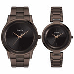 TW00PR295 Timex Premium Quality 3 Hands Pair's Analog Brown Dial Coloured Quartz Watch