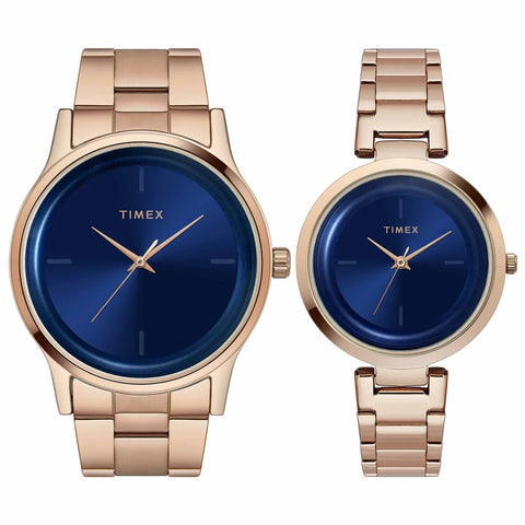 TW00PR296 Timex  Pair's Analog Blue Dial Watch,