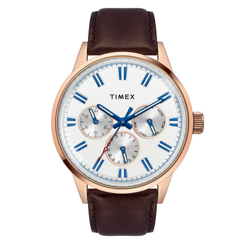 Men's White Dial Round Case Multifunction Function Watch -TWEG19908