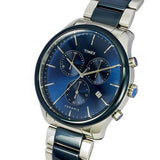 Timex Fashion Men's Blue Dial Round Case Chronograph Function Watch -TWEG21701