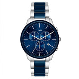 Timex Fashion Men's Blue Dial Round Case Chronograph Function Watch -TWEG21701