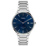 Timex Fashion Men's Blue Dial Round Case 2 Hands+Date Function Watch -TWEG21903