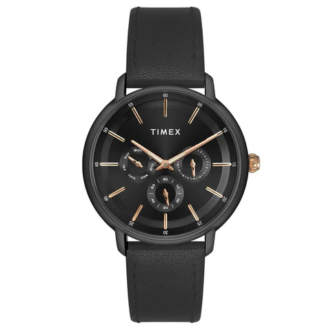 Timex Fashion Men's Black Dial Round Case Multifunction Function Watch -TWEG22003