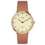 Timex Fashion Men's Beige Dial Round Case 2 Hands Function Watch -TWEG22101