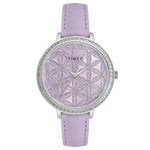 Women's Lavender Dial Round Case 3 Hands Function Watch -TWEL14706