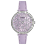 Women's Lavender Dial Round Case 3 Hands Function Watch -TWEL14706