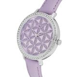 Women's Lavender Dial Round Case 3 Hands Function Watch -TWEL14706