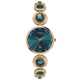 Teal Dial Round Case 3 Hands Function Watch -TWEL16404