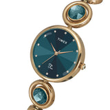 Teal Dial Round Case 3 Hands Function Watch -TWEL16404