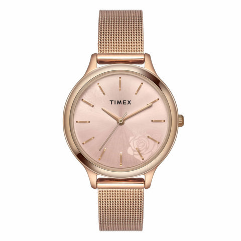 TWTL12102 Timex Women's Analog Pink Dial Coloured Quartz Watch
