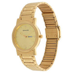 Sonata Analog Round Champagne Dial Golden Metal Strap Watch For Men-NL1141YM13 - Bharat Time Style