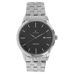 Anthracite Dial Silver Stainless Steel Strap Watch - 1584SM04