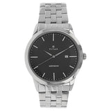 Anthracite Dial Silver Stainless Steel Strap Watch - 1584SM04
