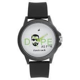 Fastrack White Dial Analogue Black Silicone Strap Unisex Watch - Bharat Time Style