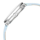Pastel Dreams Silver Dial Blue Leather Strap Watch - 2651SL04 - Bharat Time Style