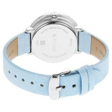 Pastel Dreams Silver Dial Blue Leather Strap Watch - 2651SL04 - Bharat Time Style