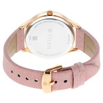 TITAN Pastel Dreams Mother Of Pearl Dial Dusty Rose Leather Strap Watch - 2670WL02