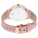 TITAN Pastel Dreams Mother Of Pearl Dial Dusty Rose Leather Strap Watch - 2670WL02