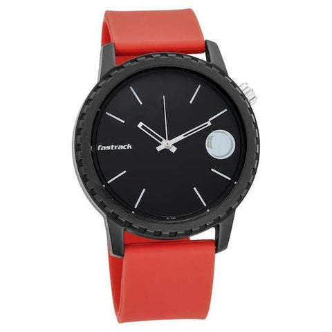 Black Dial Analog Watch | Fastrack - 38039PP14W - Bharat Time Style