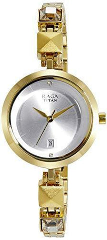 Titan Raga Viva Analog Champagne Dial Women's Watch NM2606YM01/NN2606YM01 - Bharat Time Style