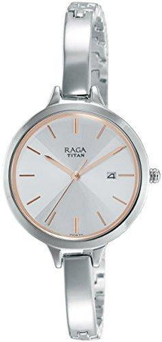 Titan Raga Viva Analog Silver Dial Women's Watch NL2578SM02/NN2578SM02 - Bharat Time Style