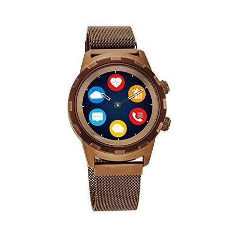 Titan Connected X Brown Hybrid Smartwatch for Men -90116QM02 - Bharat Time Style