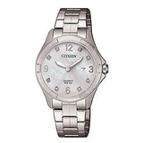 Citizen Analog Mother of Pearl Dial Women's Watch-EU6080-58D - Bharat Time Style