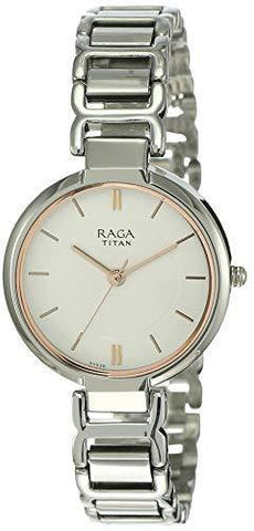 Titan Raga Viva Analog White Dial Women's Watch NM2608SM01/NN2608SM01 - Bharat Time Style