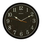 SEIKO Fibre Wall Clock(QXA718B,Black, 12 INCH X 12 INCH) - Bharat Time Style