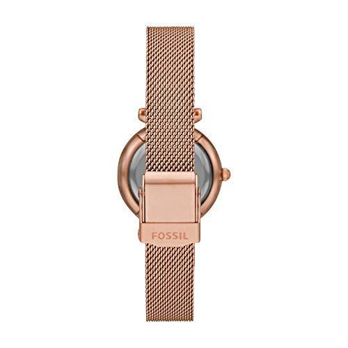 Fossil ES4505 Mini Carlie Mother of Pearl Dial Rose Gold Mesh Women\'s Watch Fossil Carlie Mini ES4505 Quartz Women main image 2