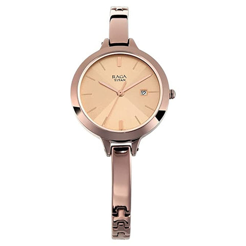 Titan Raga Viva Analog White Dial Women's Watch - 2578QM01