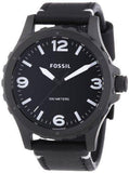 Fossil JR1448 Mens Nate Black Leather Strap Watch - Bharat Time Style