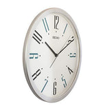Seiko Silver Stylish Plastic Analog Wall Clock (14inch x 14inch) QXA729ST - Bharat Time Style