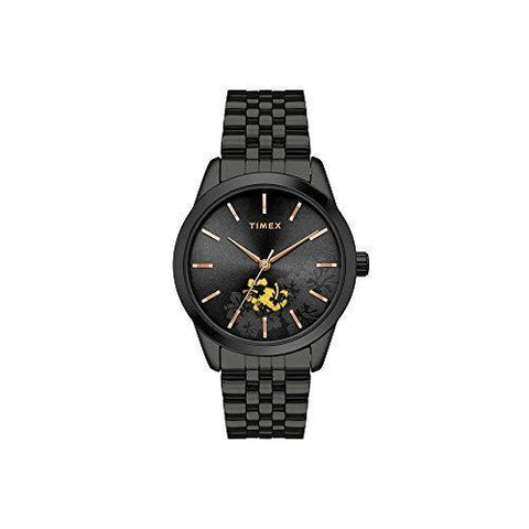 TIMEX Floral Fashion – with Skeletal Cut-Out in Dial Analog Black Women's Watch-TWEL13112 - Bharat Time Style