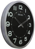 Seiko Clock Big Black Dial Grey Fiber Case - QXA564SN - Bharat Time Style