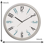 Seiko Silver Stylish Plastic Analog Wall Clock (14inch x 14inch) QXA729ST - Bharat Time Style