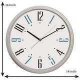 Seiko Silver Stylish Plastic Analog Wall Clock (14inch x 14inch) QXA729ST - Bharat Time Style