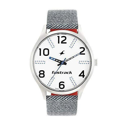Fastrack Denim Analog White Dial Men's Watch 3184SL01/NN3184SL01 - Bharat Time Style